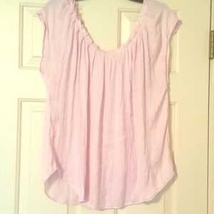 Pink satin Lauren Conrad top- xl